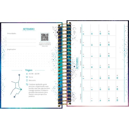 Foto ilustrativa Agenda Espiral Diária 11,7 x 16,4 cm Magic 2026