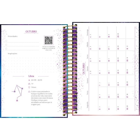 Foto ilustrativa Agenda Espiral Diária 11,7 x 16,4 cm Magic 2026