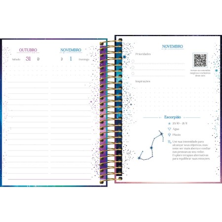 Foto ilustrativa Agenda Espiral Diária 11,7 x 16,4 cm Magic 2026