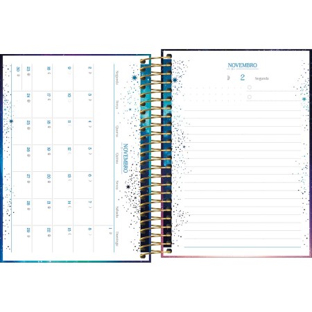 Foto ilustrativa Agenda Espiral Diária 11,7 x 16,4 cm Magic 2026