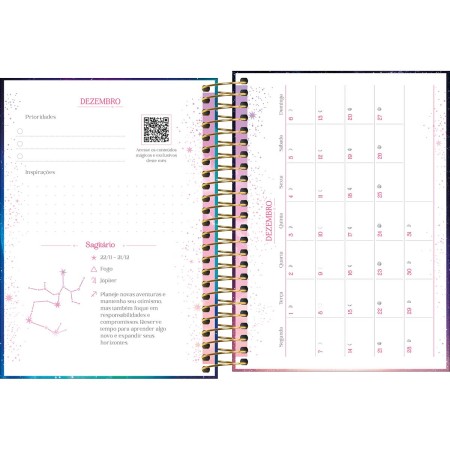Foto ilustrativa Agenda Espiral Diária 11,7 x 16,4 cm Magic 2026