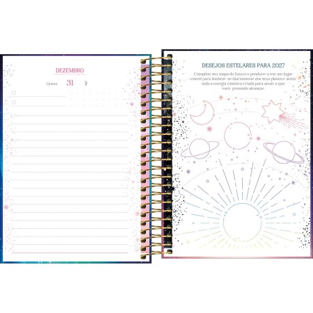 Foto ilustrativa Agenda Espiral Diária 11,7 x 16,4 cm Magic 2026