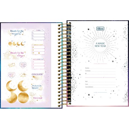 Foto ilustrativa Agenda Espiral Diária 11,7 x 16,4 cm Magic 2026