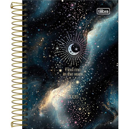 Foto ilustrativa Agenda Espiral Diária 11,7 x 16,4 cm Magic 2026