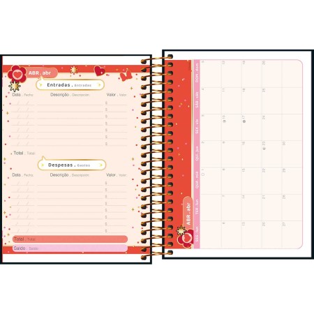 Foto ilustrativa Agenda Espiral Diária 11,7 x 16,4 cm Minnie 2026