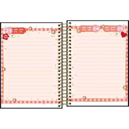 Foto ilustrativa Agenda Espiral Diária 11,7 x 16,4 cm Minnie 2026