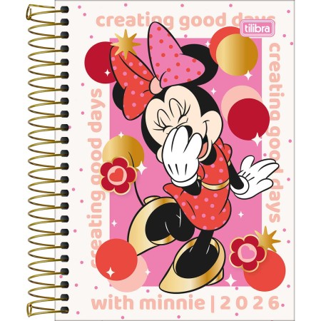 Foto ilustrativa Agenda Espiral Diária 11,7 x 16,4 cm Minnie 2026