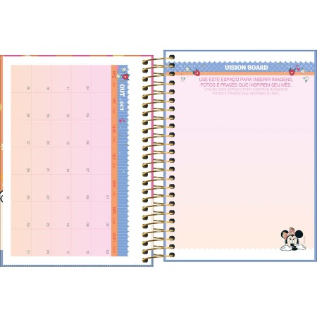 Foto ilustrativa Agenda Espiral Diária 11,7 x 16,4 cm Minnie 2027