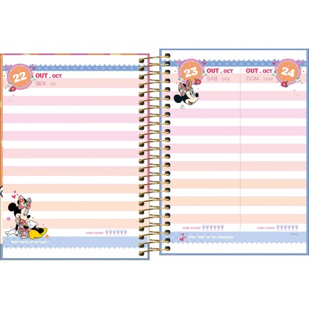 Foto ilustrativa Agenda Espiral Diária 11,7 x 16,4 cm Minnie 2027
