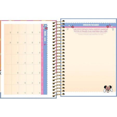 Foto ilustrativa Agenda Espiral Diária 11,7 x 16,4 cm Minnie 2027