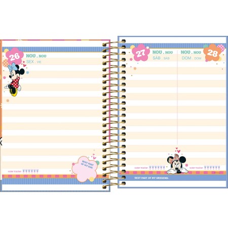 Foto ilustrativa Agenda Espiral Diária 11,7 x 16,4 cm Minnie 2027