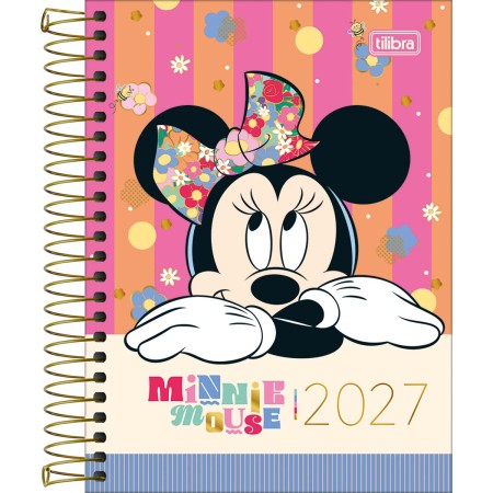 Foto ilustrativa Agenda Espiral Diária 11,7 x 16,4 cm Minnie 2027