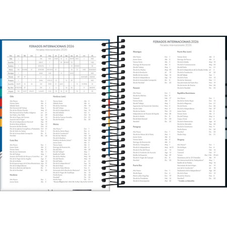 Foto ilustrativa Agenda Espiral Diária 11,7 x 16,4 cm Pepper Masculina 2026