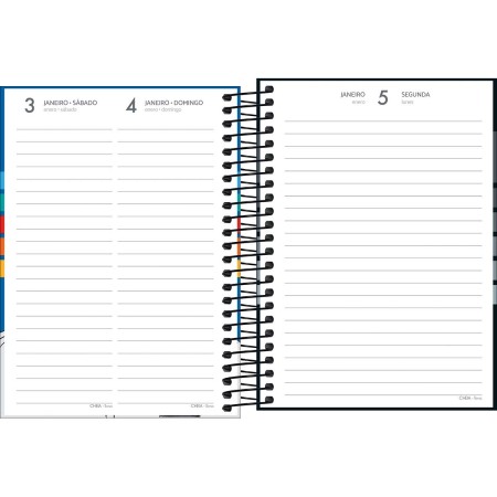 Foto ilustrativa Agenda Espiral Diária 11,7 x 16,4 cm Pepper Masculina 2026