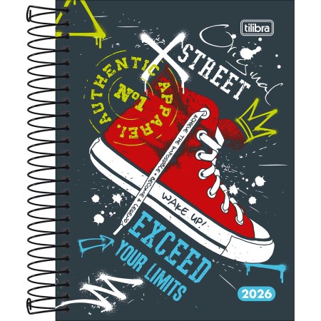 Foto ilustrativa Agenda Espiral Diária 11,7 x 16,4 cm Pepper Masculina 2026