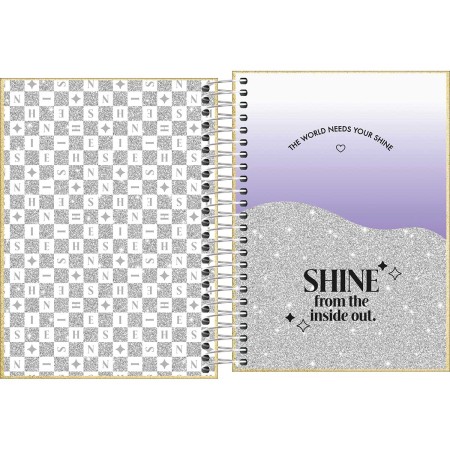 Foto ilustrativa Agenda Espiral Diária 11,7 x 16,4 cm Shine 2026