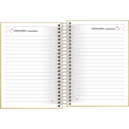 Foto ilustrativa Agenda Espiral Diária 11,7 x 16,4 cm Shine 2026