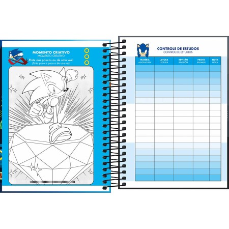 Foto ilustrativa Agenda Espiral Diária 11,7 x 16,4 cm Sonic 2026