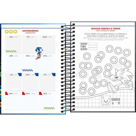 Foto ilustrativa Agenda Espiral Diária 11,7 x 16,4 cm Sonic 2026