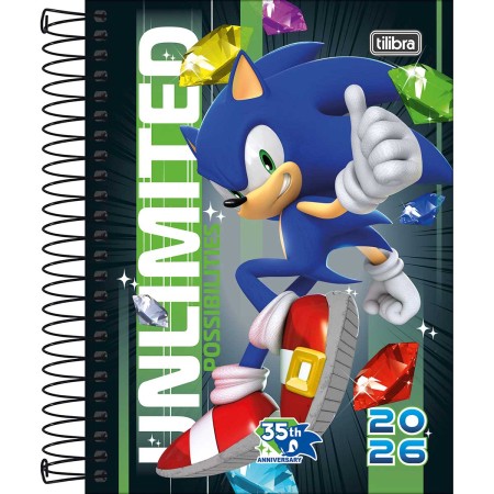 Foto ilustrativa Agenda Espiral Diária 11,7 x 16,4 cm Sonic 2026