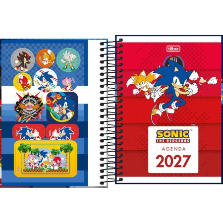 Foto ilustrativa Agenda Espiral Diária 11,7 x 16,4 cm Sonic 2027