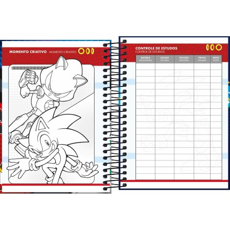 Foto ilustrativa Agenda Espiral Diária 11,7 x 16,4 cm Sonic 2027