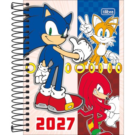 Foto ilustrativa Agenda Espiral Diária 11,7 x 16,4 cm Sonic 2027