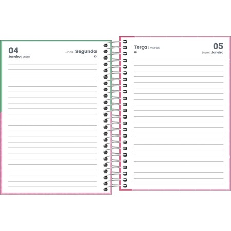 Foto ilustrativa Agenda Espiral Diária 11,7 x 16,4 cm Spice Feminina 2027