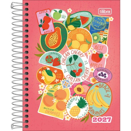Foto ilustrativa Agenda Espiral Diária 11,7 x 16,4 cm Spice Feminina 2027
