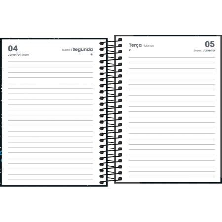 Foto ilustrativa Agenda Espiral Diária 11,7 x 16,4 cm Spice Masculina 2027
