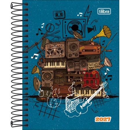 Foto ilustrativa Agenda Espiral Diária 11,7 x 16,4 cm Spice Masculina 2027