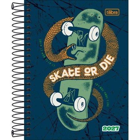Foto ilustrativa Agenda Espiral Diária 11,7 x 16,4 cm Spice Masculina 2027