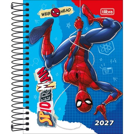 Foto ilustrativa Agenda Espiral Diária 11,7 x 16,4 cm Spider-Man 2027