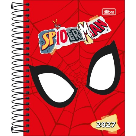 Foto ilustrativa Agenda Espiral Diária 11,7 x 16,4 cm Spider-Man 2027