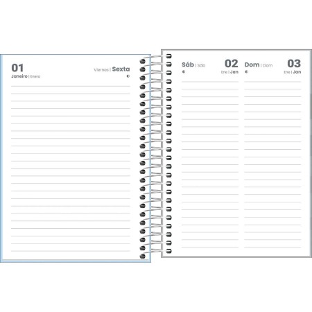 Foto ilustrativa Agenda Espiral Diária 11,7 x 16,4 cm Zip Colors 2027