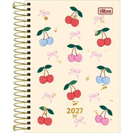 Foto ilustrativa Agenda Espiral Diária 12,9 x 18,7 cm Amarena 2027