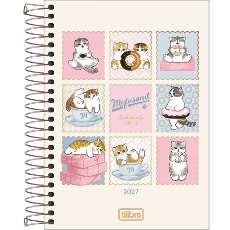 Foto ilustrativa Agenda Espiral Diária 12,9 x 18,7 cm Mofusand 2027