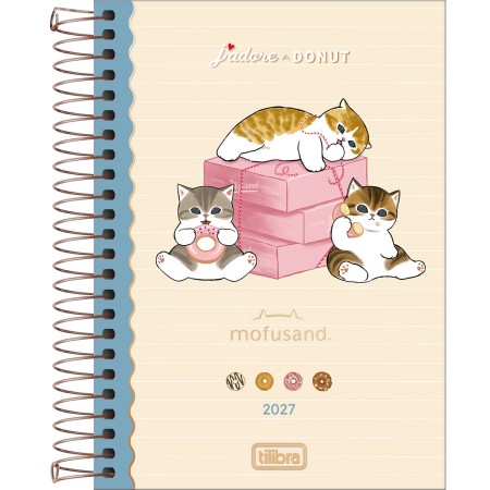 Foto ilustrativa Agenda Espiral Diária 12,9 x 18,7 cm Mofusand 2027