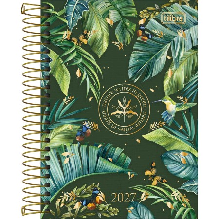 Foto ilustrativa Agenda Espiral Diária 12,9 x 18,7 cm Naturalis 2027