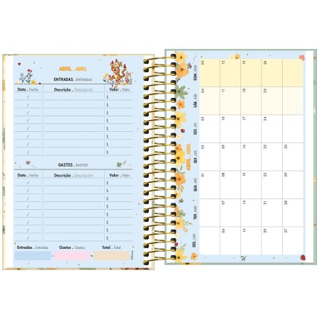 Foto ilustrativa Agenda Espiral Diária 12,9 x 18,7 cm Pooh 2026