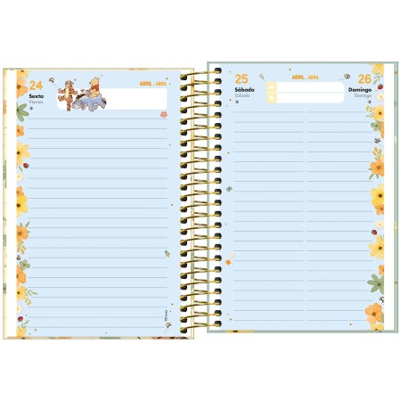 Foto ilustrativa Agenda Espiral Diária 12,9 x 18,7 cm Pooh 2026