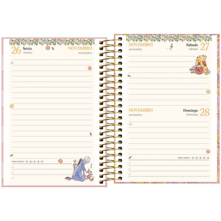 Foto ilustrativa Agenda Espiral Diária 12,9 x 18,7 cm Pooh 2027