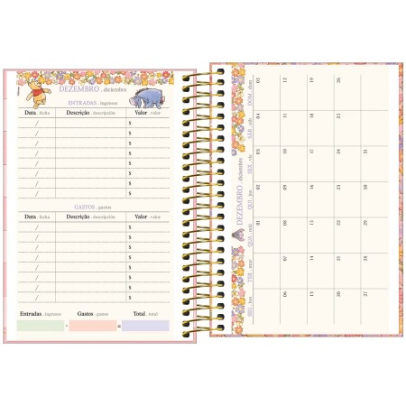 Foto ilustrativa Agenda Espiral Diária 12,9 x 18,7 cm Pooh 2027