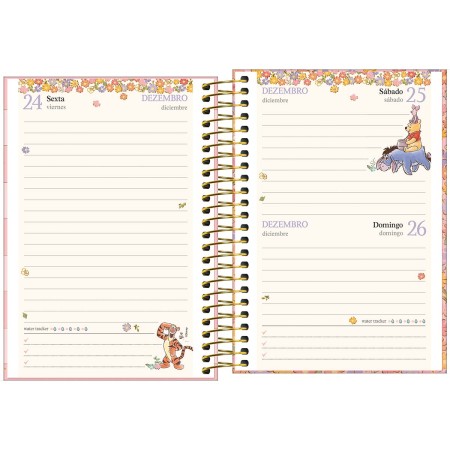 Foto ilustrativa Agenda Espiral Diária 12,9 x 18,7 cm Pooh 2027