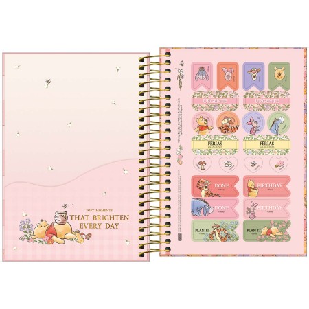 Foto ilustrativa Agenda Espiral Diária 12,9 x 18,7 cm Pooh 2027