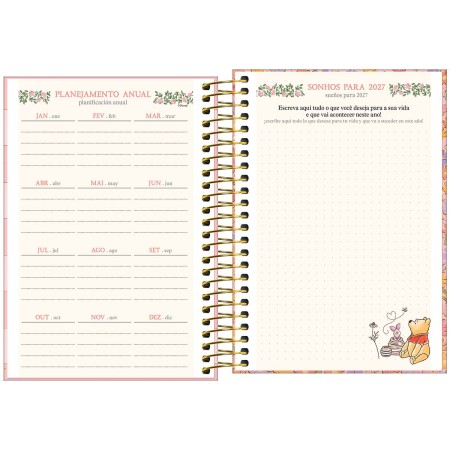 Foto ilustrativa Agenda Espiral Diária 12,9 x 18,7 cm Pooh 2027