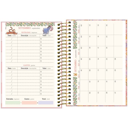 Foto ilustrativa Agenda Espiral Diária 12,9 x 18,7 cm Pooh 2027