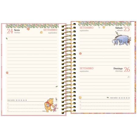 Foto ilustrativa Agenda Espiral Diária 12,9 x 18,7 cm Pooh 2027