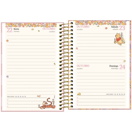 Foto ilustrativa Agenda Espiral Diária 12,9 x 18,7 cm Pooh 2027