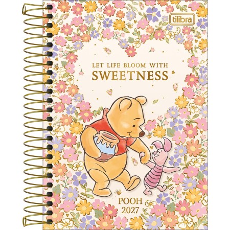 Foto ilustrativa Agenda Espiral Diária 12,9 x 18,7 cm Pooh 2027